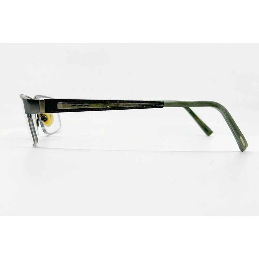 Tura Eyeglasses Mens Blue Semi-Rimless Rectangular Frames 54-18-140